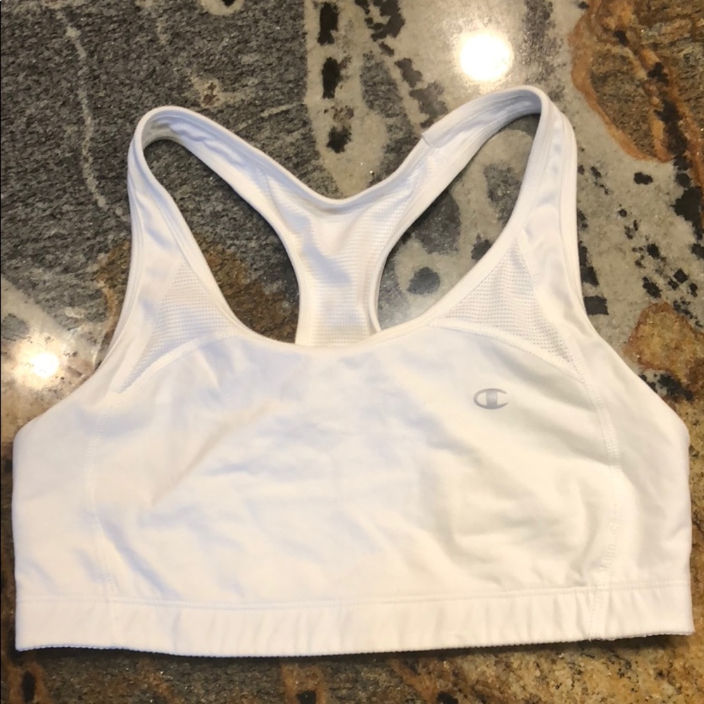 White Champion Sports Bra